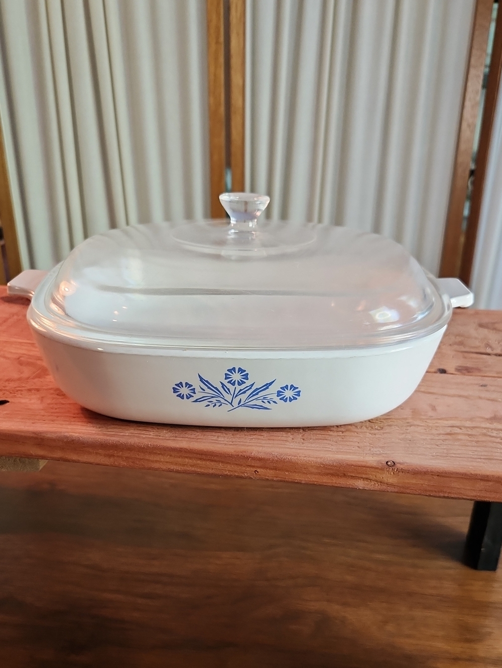 Vintage 1960s CorningWare Blue Cornflower 10" Casserole Dish P-10-B with Lid